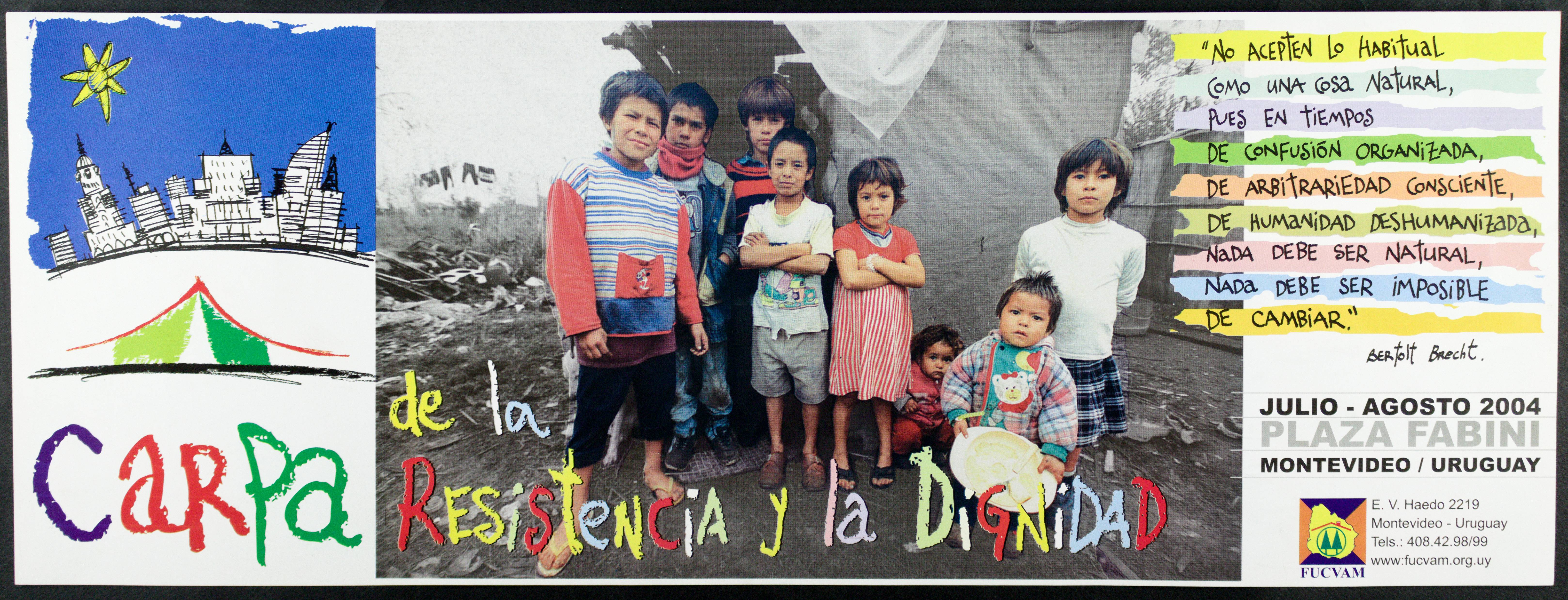 Afiche carpa de la resistencia y dignidad