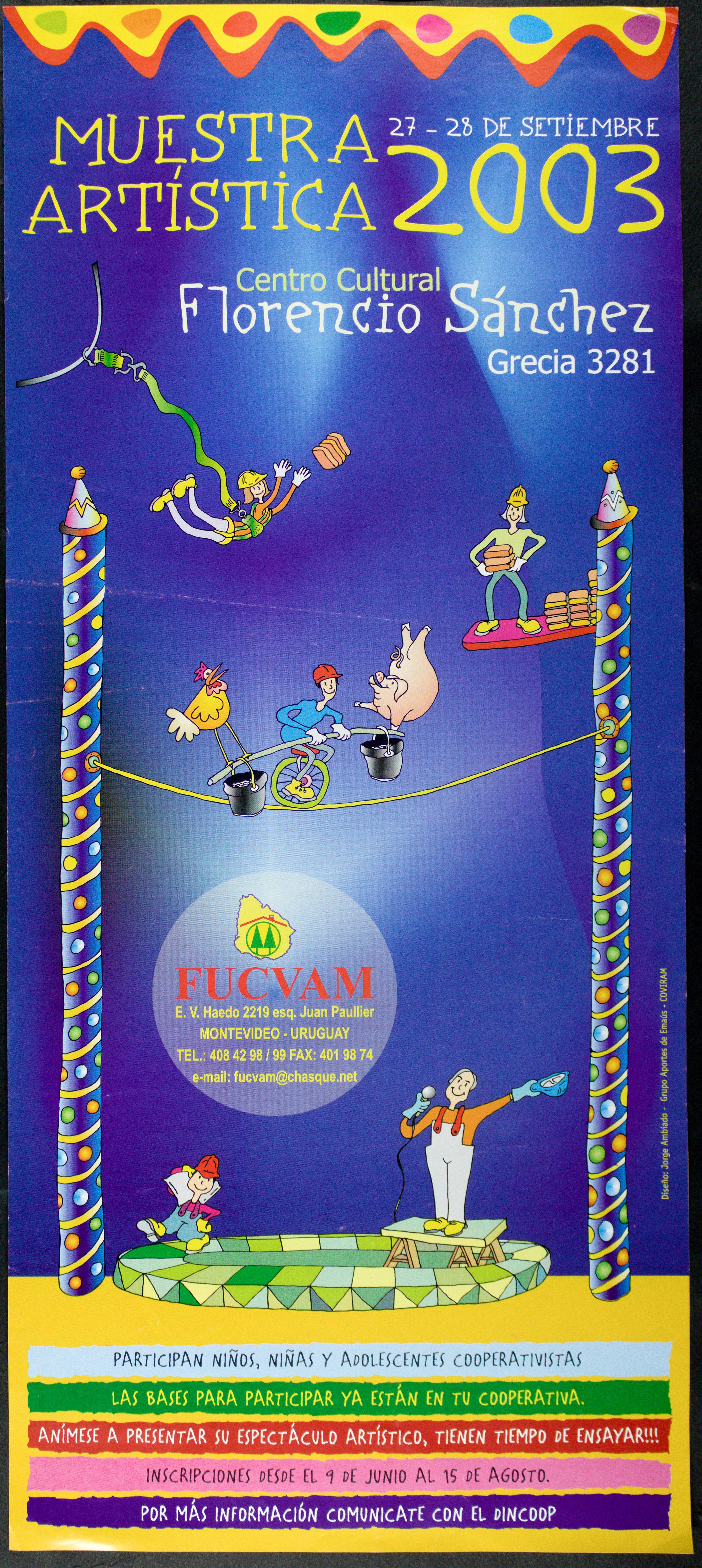 Afiche muestra artística